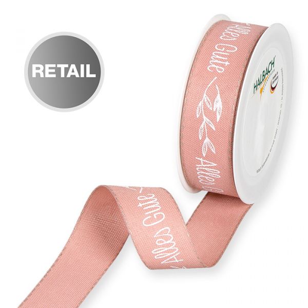 Druckband "Alles Gute" 1009R blush rose/white Hauptbild Listing