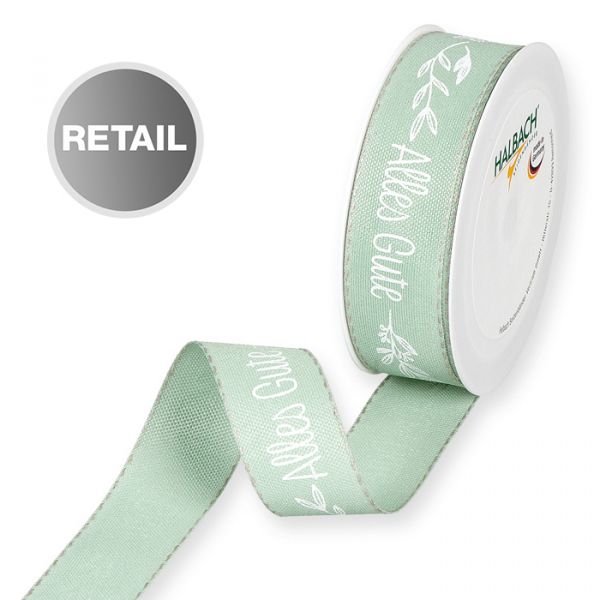Druckband "Alles Gute" 1009R mint/white Hauptbild Listing