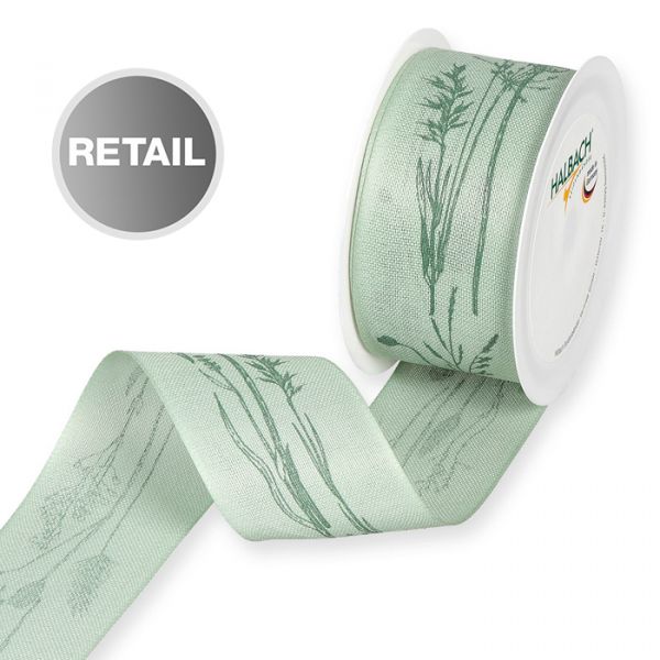 Druckband "Gräser" 1023R mint/sage green Hauptbild Listing