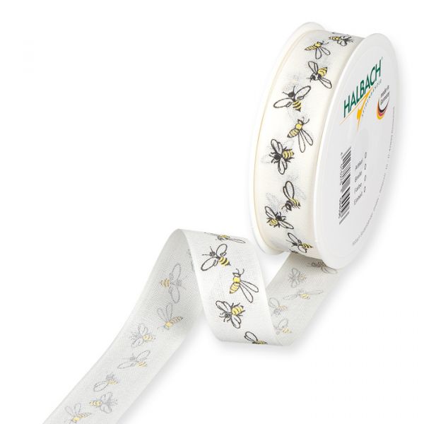 Druckband "Bienen" 1032 cream/black/yellow Hauptbild Listing