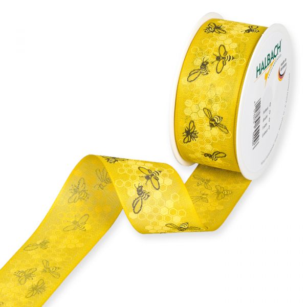 Druckband "Bienen" 1032 honey yellow/black/yellow Hauptbild Listing