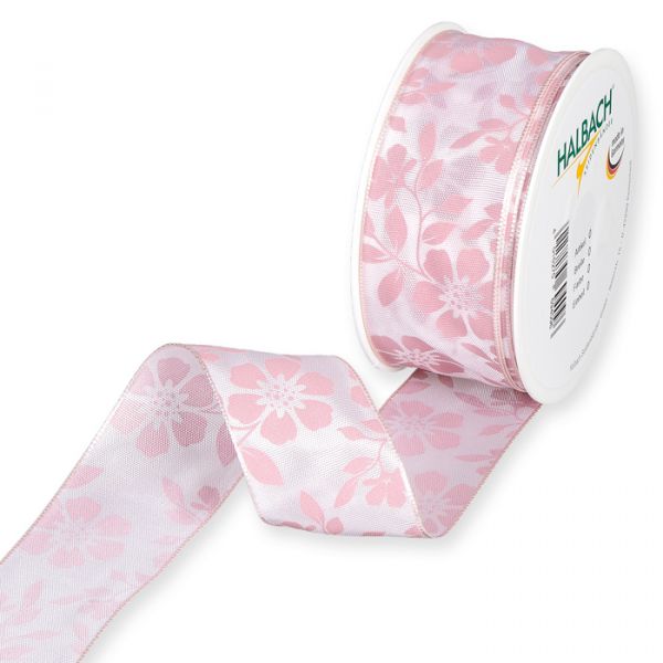 Druckband "Blüten" 1044 pale rose/rose Hauptbild Listing