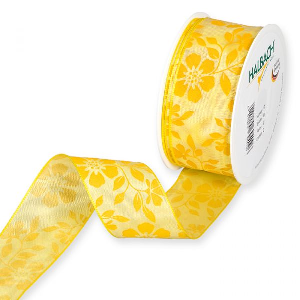 Druckband "Blüten" 1044 light yellow/yellow Hauptbild Listing