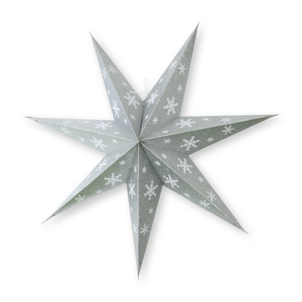 Glitter-Papierstern "Eiskristall", 5-zackig 10603 silver Hauptbild Detail