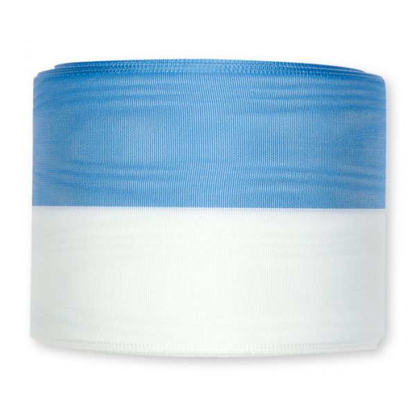 Nationalband / Vereinsband / Flaggenband feste Qualität mit Appretur und Moiré blue/white (BL/W) Hauptbild Detail