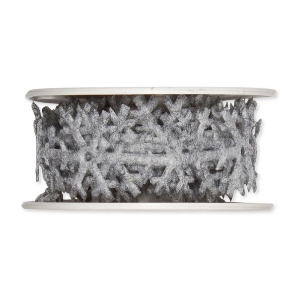 Filzband "Eiskristalle" 11421 light grey Hauptbild Detail