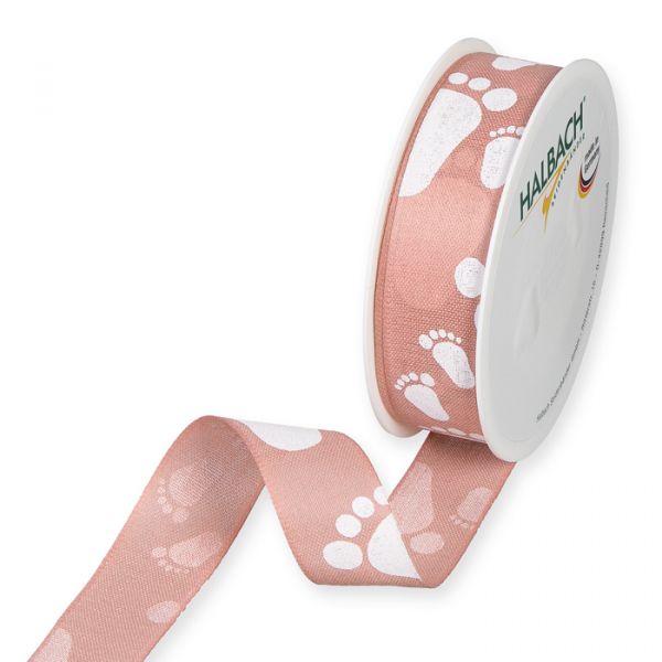 Druckband "Baby Füße" 1146 blush rose/white Hauptbild Listing