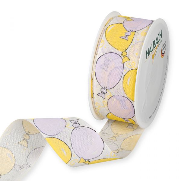 Druckband "Luftballons" 1152 cream/yellow/lavender Hauptbild Listing