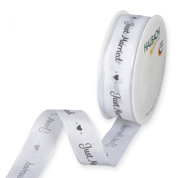 Druckband "Just Married" 1157 white/black Hauptbild Listing