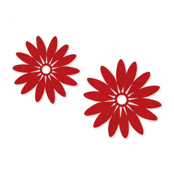 Filz-Sortiment "Blüten" 2 Größen im Set        14/12 cm 11633 red Hauptbild Detail