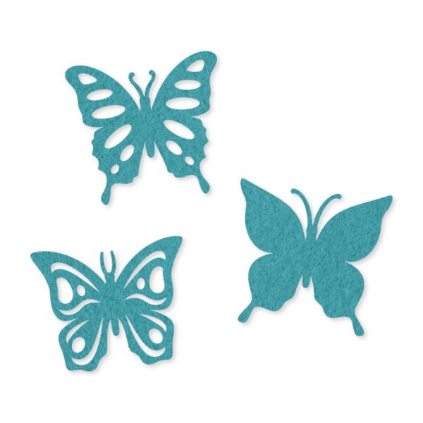 Filz-Sortiment "Schmetterlinge" 3 Formen im Set aqua Hauptbild Detail