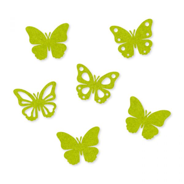 Filz-Sortiment "Schmetterlinge" selbstklebend 4 Formen im Set spring green Hauptbild Detail
