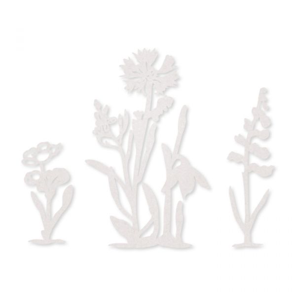 Filz-Sortiment "Blumen" selbstklebend 3 Formen im Set 11957 white Hauptbild Detail