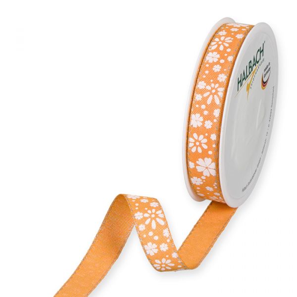 Druckband "Blütenkonfetti" 1209 orange/white Hauptbild Listing