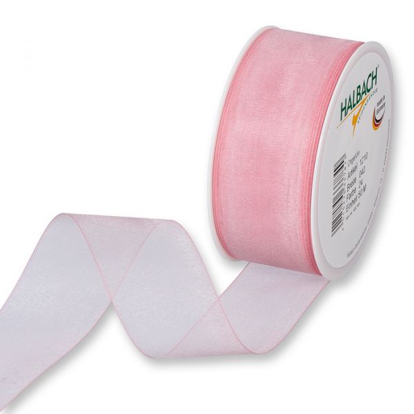 Organzaband / Chiffonband 50 m Rolle 1210 light rose Hauptbild Listing