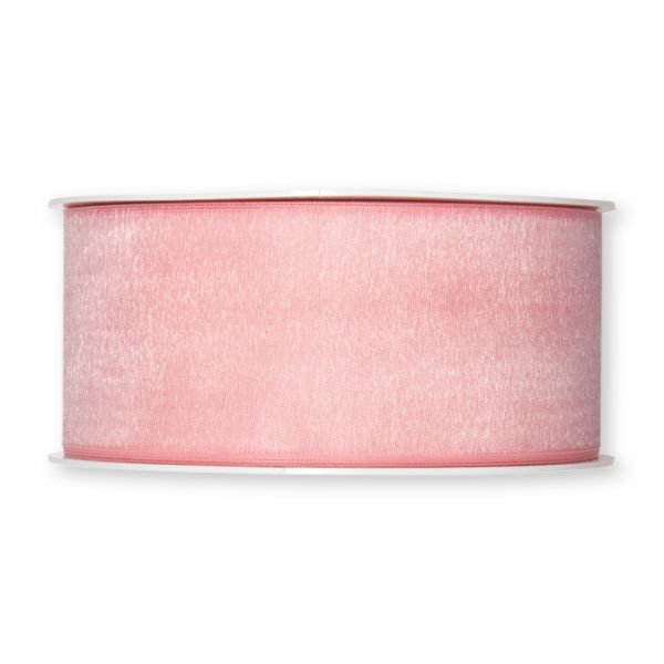Organzaband / Chiffonband, 50 m Rolle 1210 light rose Hauptbild Detail