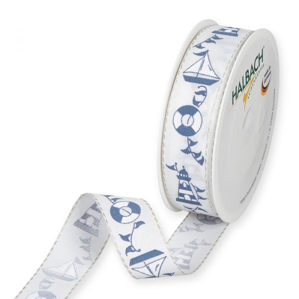 Druckband "Seefahrt" 1256 white/dark blue Hauptbild Listing