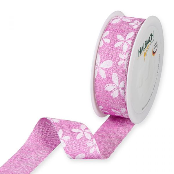 Druckband "Blüten" 1352 pink/white Hauptbild Listing