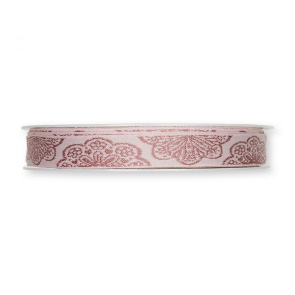 Jacquardband "Spitze" pale rose/dusky pink Hauptbild Detail