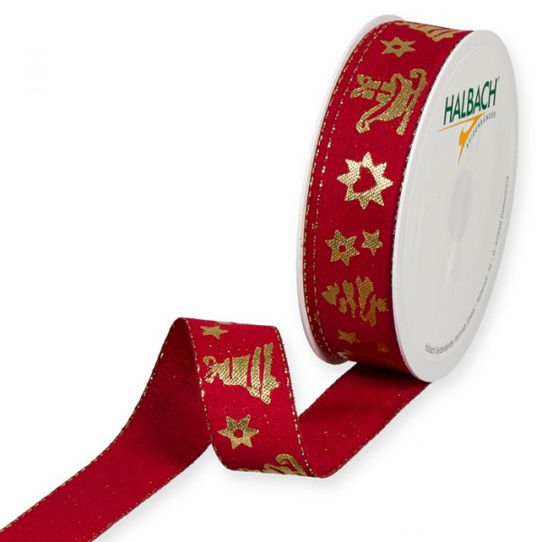 Druckband "Weihnachten" 1431 red/gold Hauptbild Listing