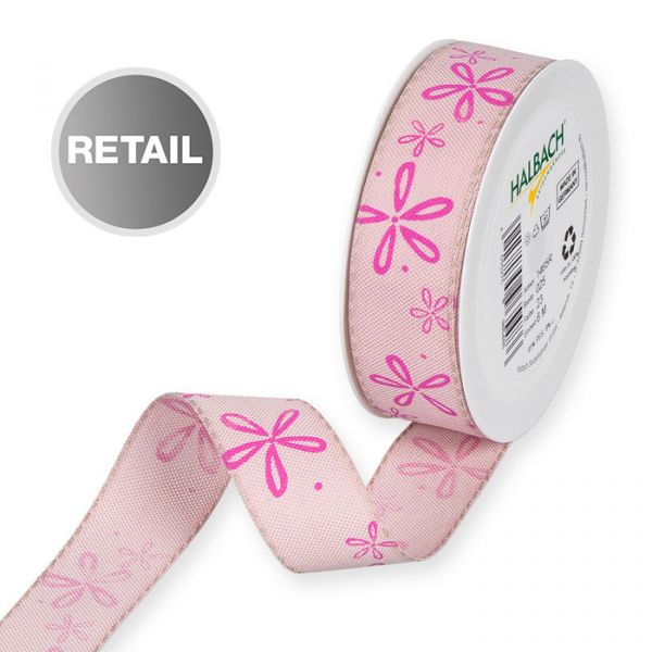 Druckband "Blüten" 1465R pale rose/pink Hauptbild Listing
