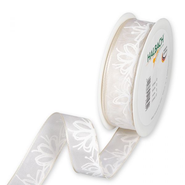 Druckband "Blüten" 149 cream/white Hauptbild Listing