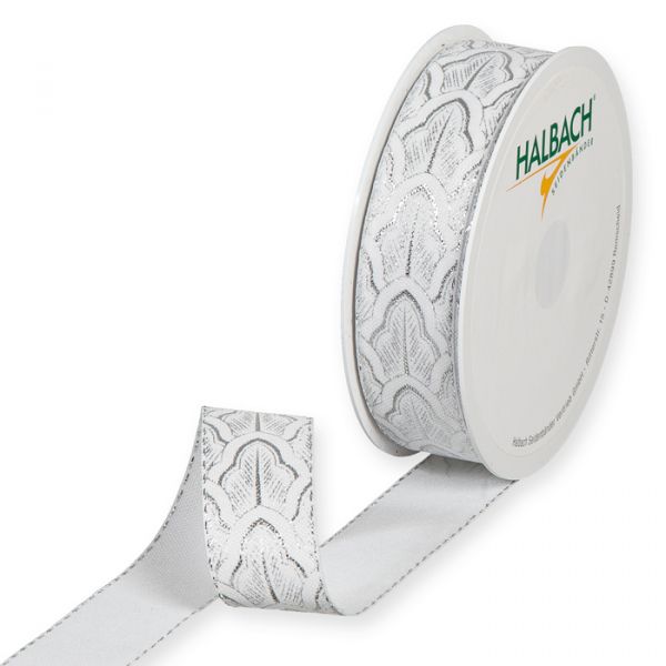 Druckband "Ornament" 1508 white/silver Hauptbild Listing