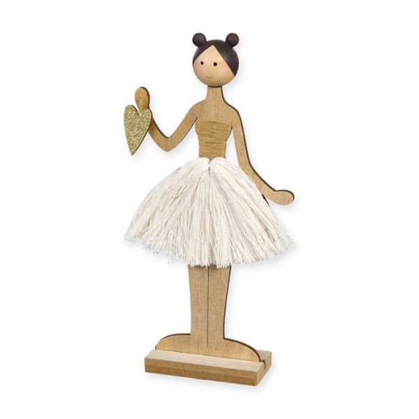 Aufsteller "Ballerina" 15859 natural/cream/gold glitter Hauptbild Detail