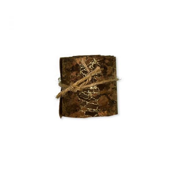 Kork-Dekoband mit Gold-Druck 16630 brown/gold Hauptbild Detail