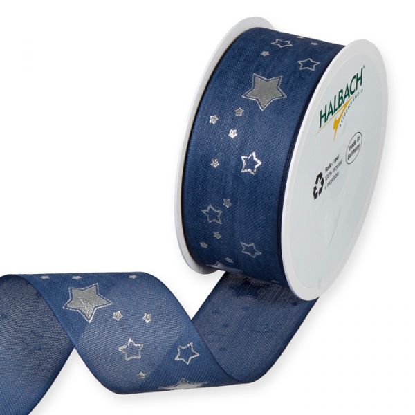 Druckband "Sterne" 1740 denim blue/silver Hauptbild Listing