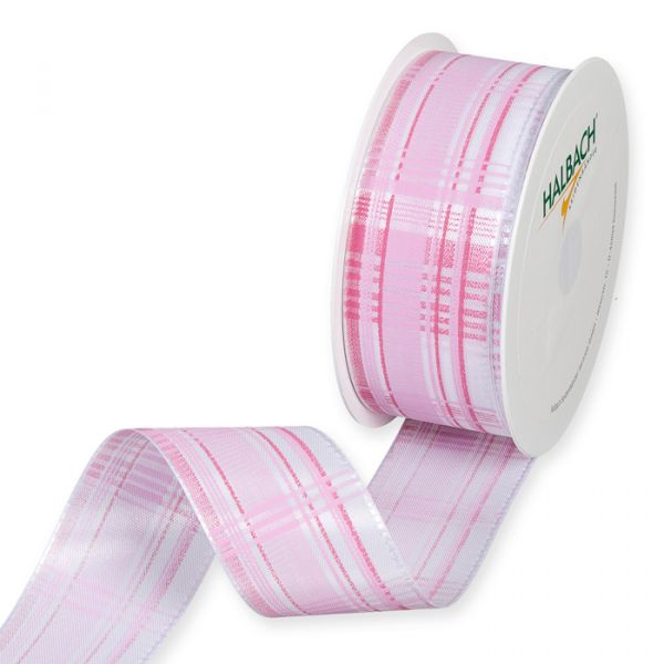 Druckband "Karo" 1777 pink/white Hauptbild Listing