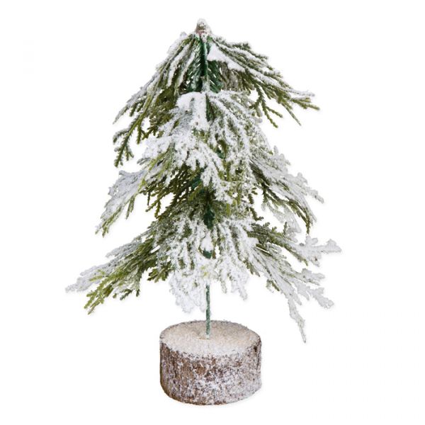 Deko-Aufsteller "Baum mit Schnee" 22,5cm green/white Hauptbild Detail