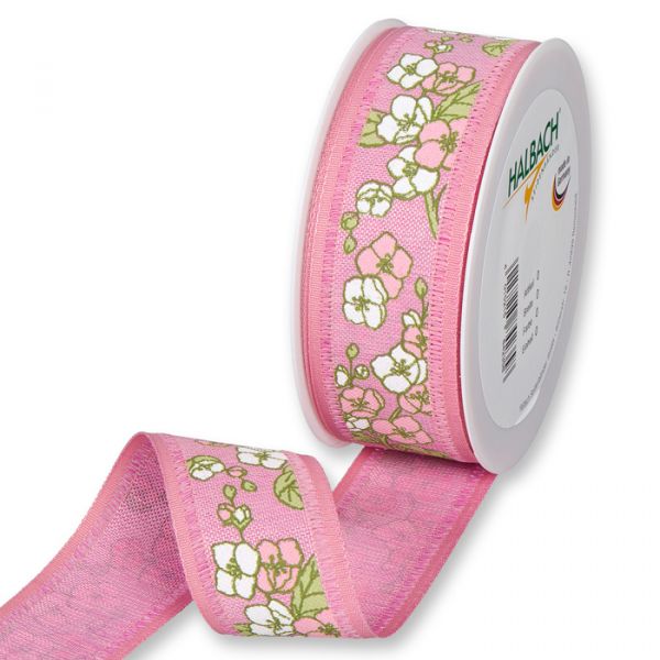 Druckband "Blumenranken" 186 pale pink Hauptbild Listing