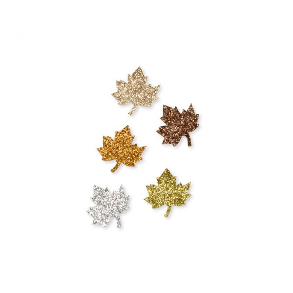 Glitter-Deko "Blätter" brown/copper/gold/champagne/silver Hauptbild Detail