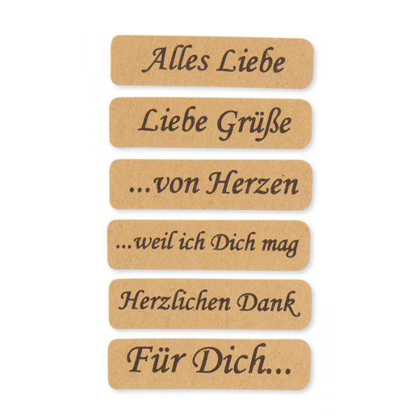 Papier-Sticker mit deutschen Texten natural Hauptbild Detail