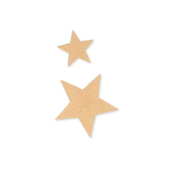 Papier-Sticker "Sterne" selbstklebend natural Hauptbild Detail