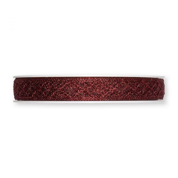 Metallic-Häkelspitze wine red Hauptbild Detail