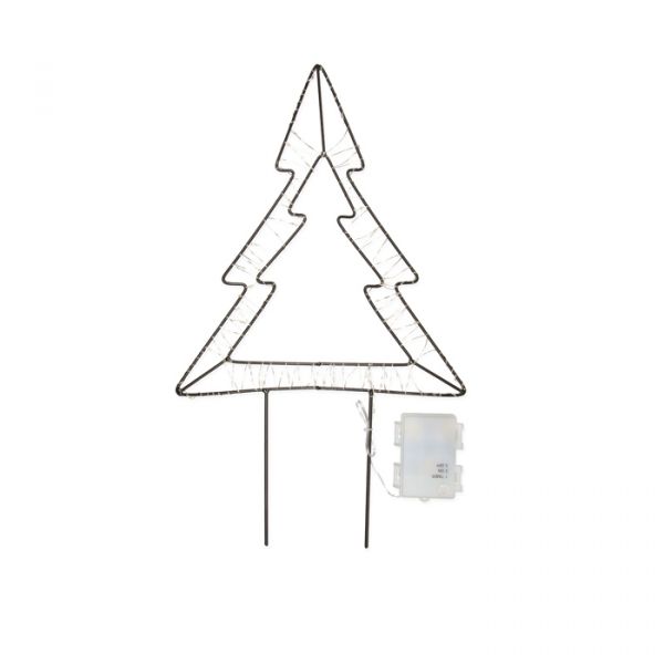 LED-Metall-Stecker "Baum", Gartenstecker, LED-Weihnachtsdeko outdoor 22307 black-tree Hauptbild Detail