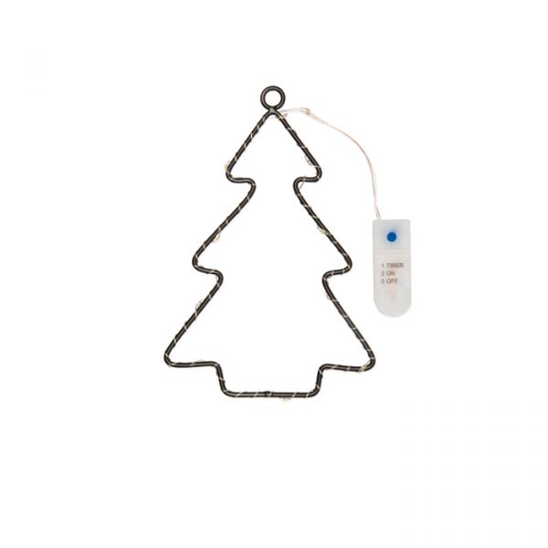 LED-Metall-Hänger "Baum", LED-Weihnachtsdeko 22309 black Hauptbild Detail