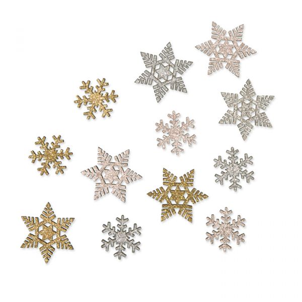 Holz-Streudeko "Eskristall" mit Glitter 22521 rose gold/silver/gold - ice crystal Hauptbild Detail