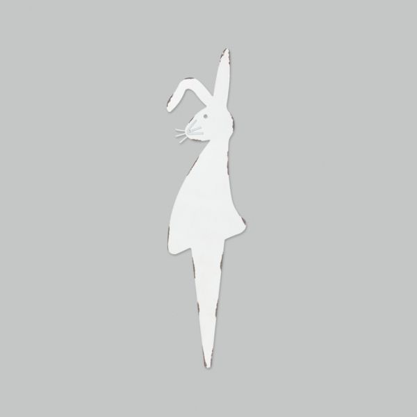 Metall-Stecker "Hase" white Hauptbild Detail