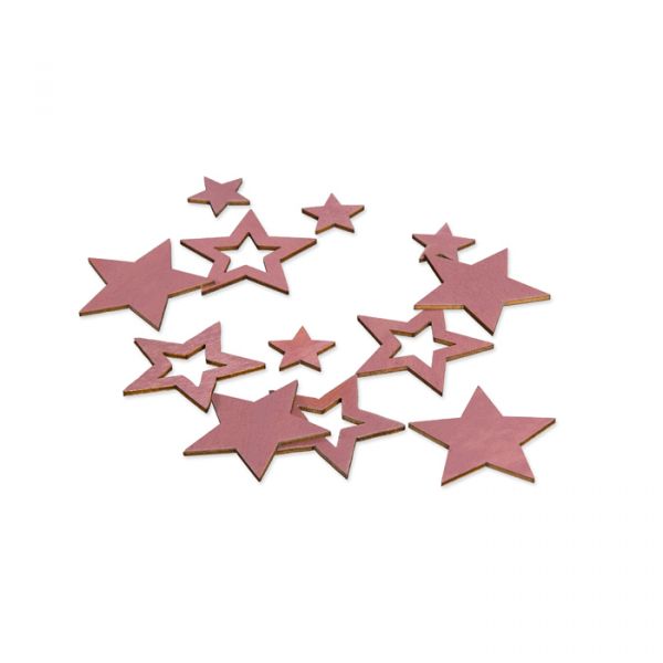 Holz-Streudeko "Sterne" dusky pink Hauptbild Listing
