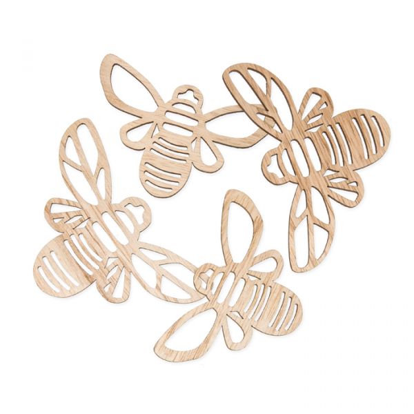 Holzsortiment "Bienen" 2 Formen und Größen im Set 22882 natural Hauptbild Listing