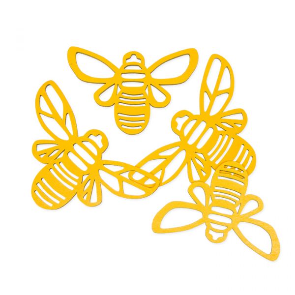 Holzsortiment "Bienen" 2 Formen und Größen im Set 22882 yellow Hauptbild Listing