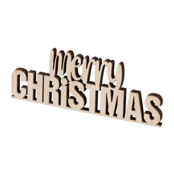 Holz-Aufsteller "merry CHRISTMAS" 23172 natural Hauptbild Listing