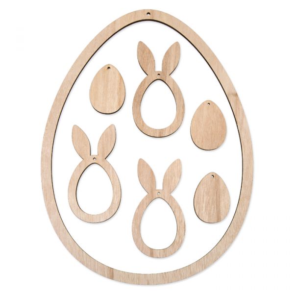 Holz Hoop "Ostern" 23197 natural Hauptbild Detail