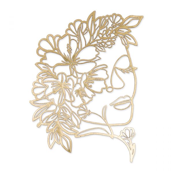 Paper Cutting "Flower Head" 23217 gold Hauptbild Detail
