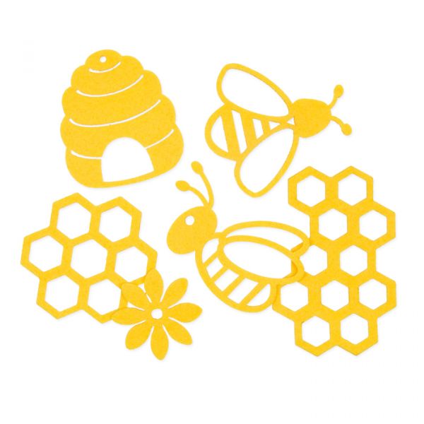 Filzsortiment "Bienen" 7-teilig 23222 yellow Hauptbild Listing
