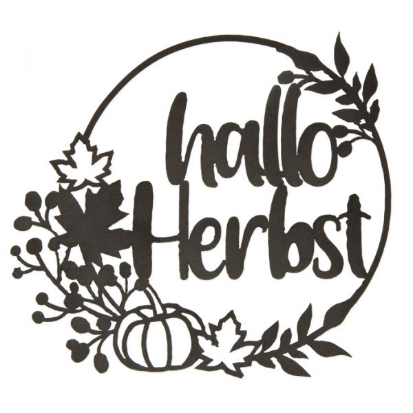 Paper Cutting "hallo Herbst" 23263 black Hauptbild Detail