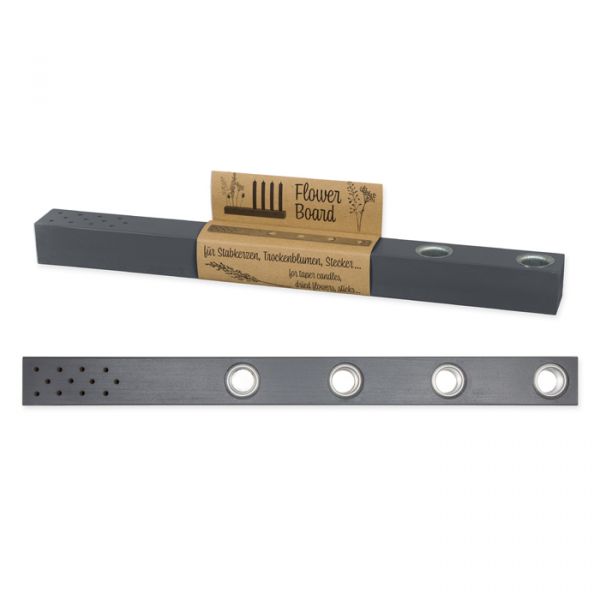 Flower Board - 45 cm für Stabkerzen und Trockenblumen 23269 grey Hauptbild Detail